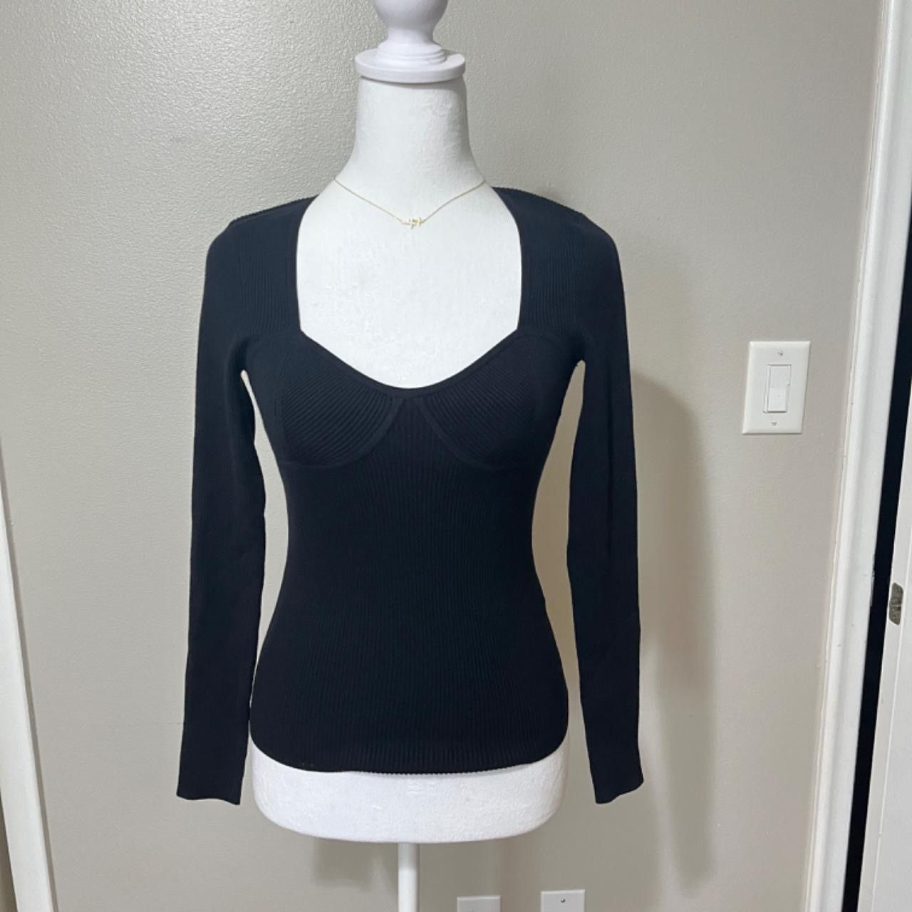 Madewell Madewell Black Wide Rib Sweater Top Size XXS / US 00 / IT 34 - 3 Thumbnail