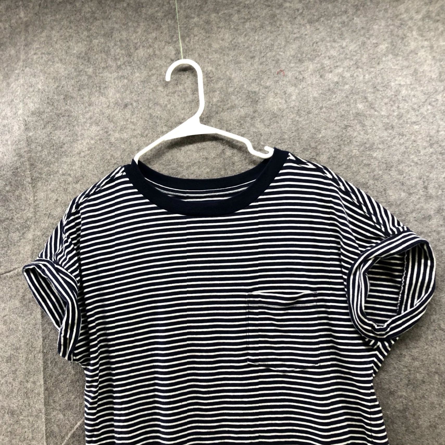 Gap Gap T Shirt Dress Womens S Short Sleeve Crewneck Navy Blue White Stripe Pocket Dress Size S / US 4 / IT 40 - 3 Thumbnail
