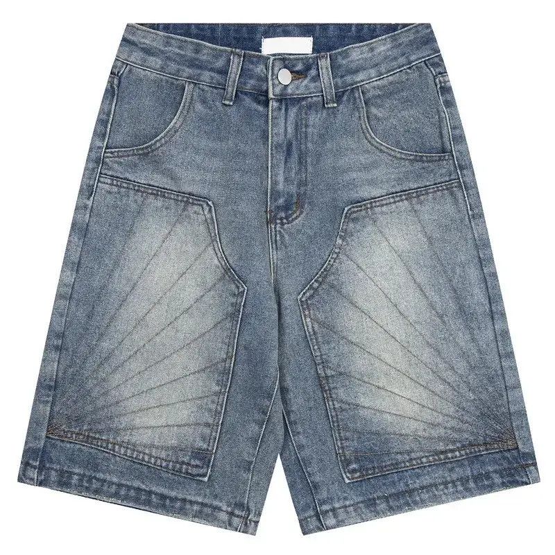 Designer × Japanese Brand Baggy Distressed Style Street Jorts Size US 32 / EU 48 - 5 Thumbnail