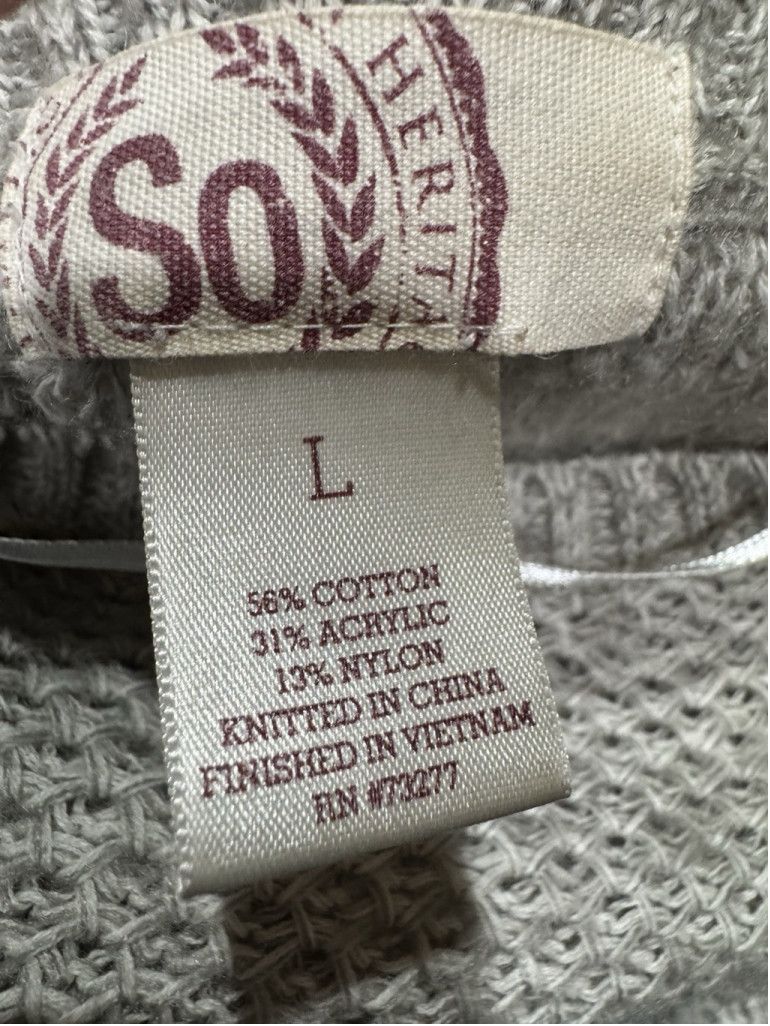 Sonoma So Heritage Sweater Large Gray Size L / US 10 / IT 46 - 5 Thumbnail