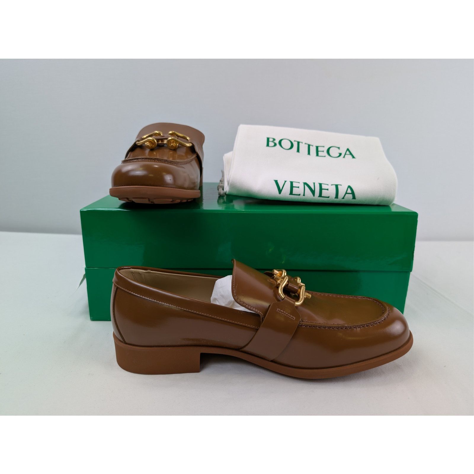 Bottega Veneta o1rshd1 Soft Vinyl Monsieur Loafer Shoe Boots in Cognac Size US 11 / EU 44 - 19 Thumbnail