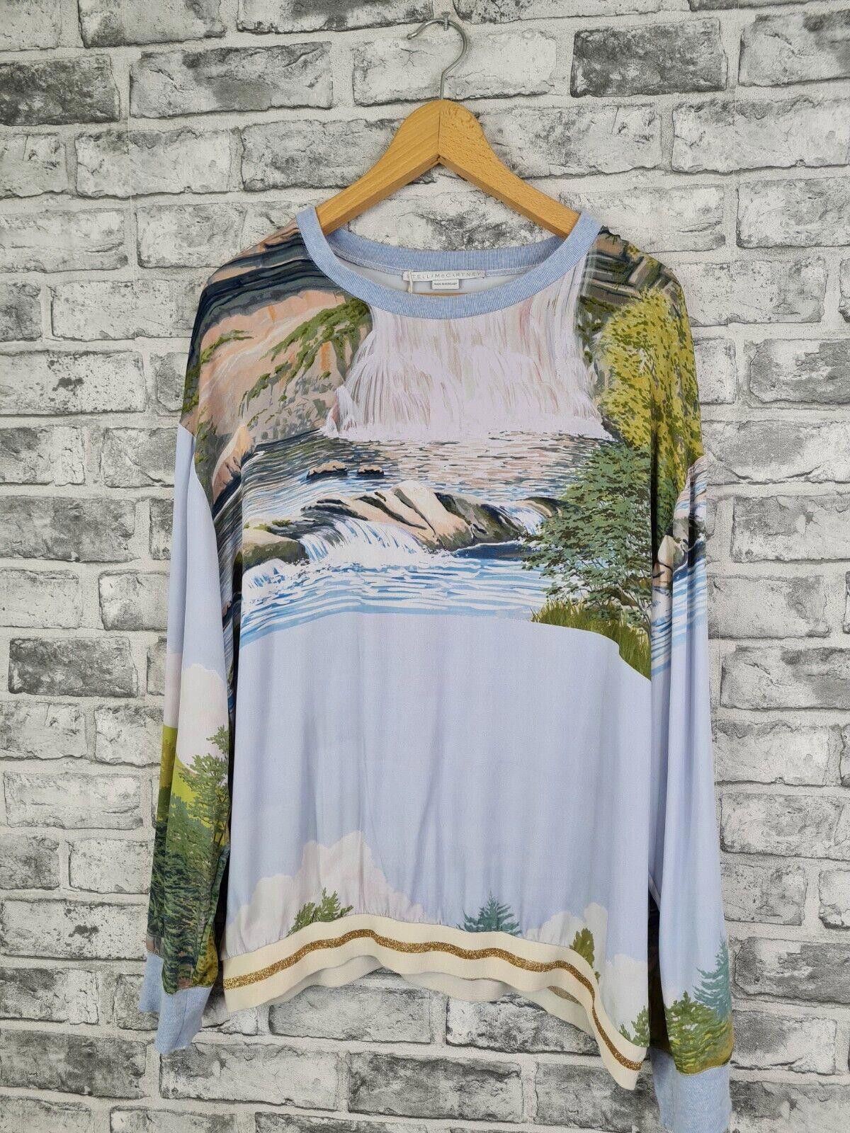 image of Stella Mccartney Sweater Size 46 Fit Uk 14 16 Landscape Top in Blue, Women's
