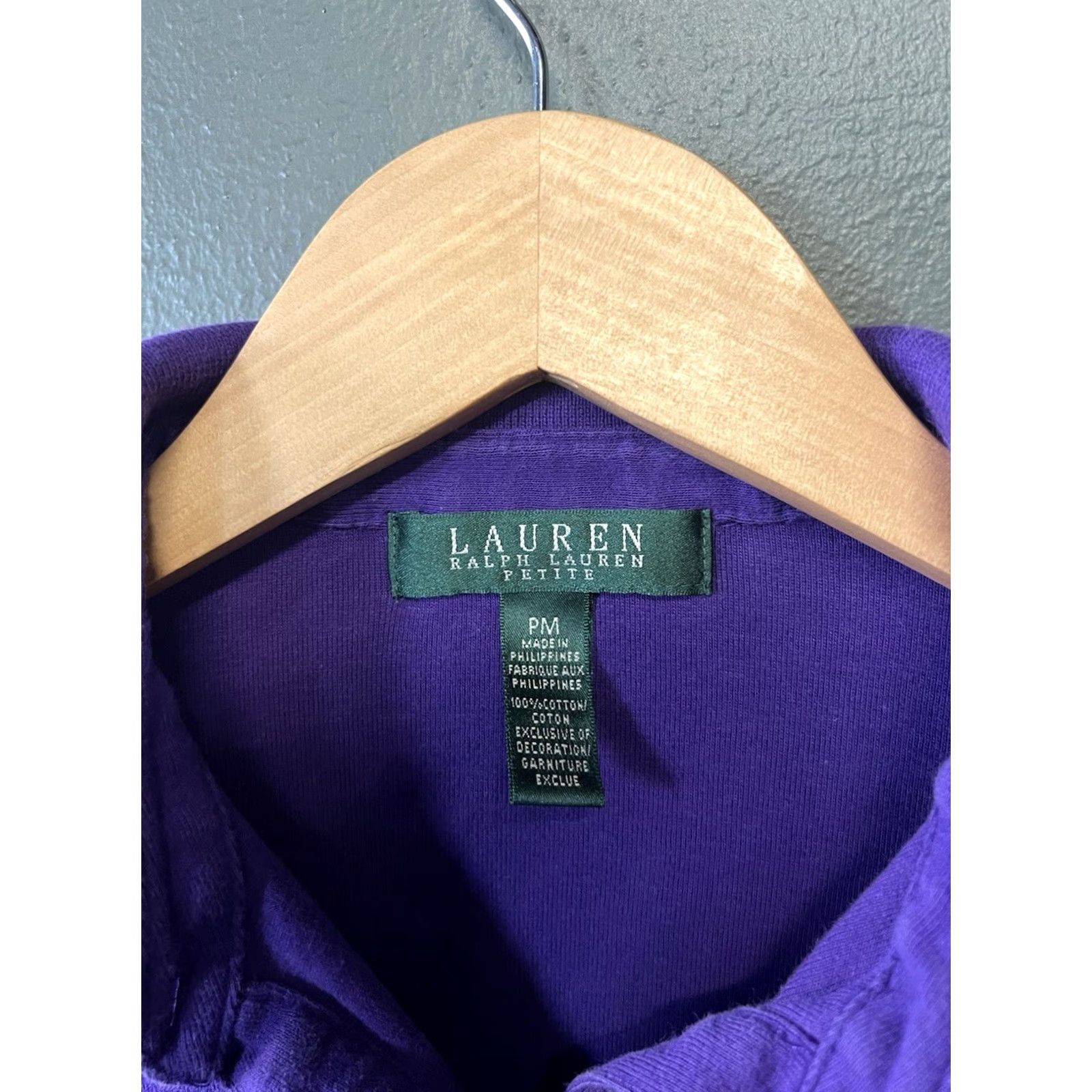 Ralph Lauren Lauren Ralph Lauren Cardigan Sweater Petite Women’s Blue 100% Cotton Long Sleeve Size PL Size L / US 10 / IT 46 - 3 Thumbnail