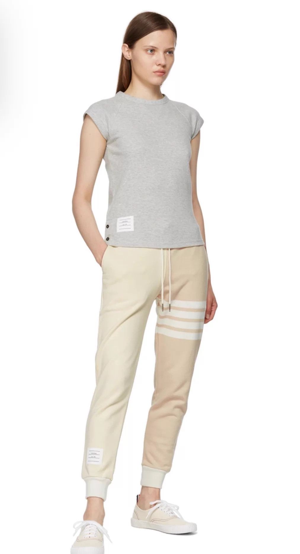 Thom Browne Thom Browne Women's Colorblock Beige-Oatmeal Tracks 40 Size 27" / US 4 / IT 40 - 9 Thumbnail