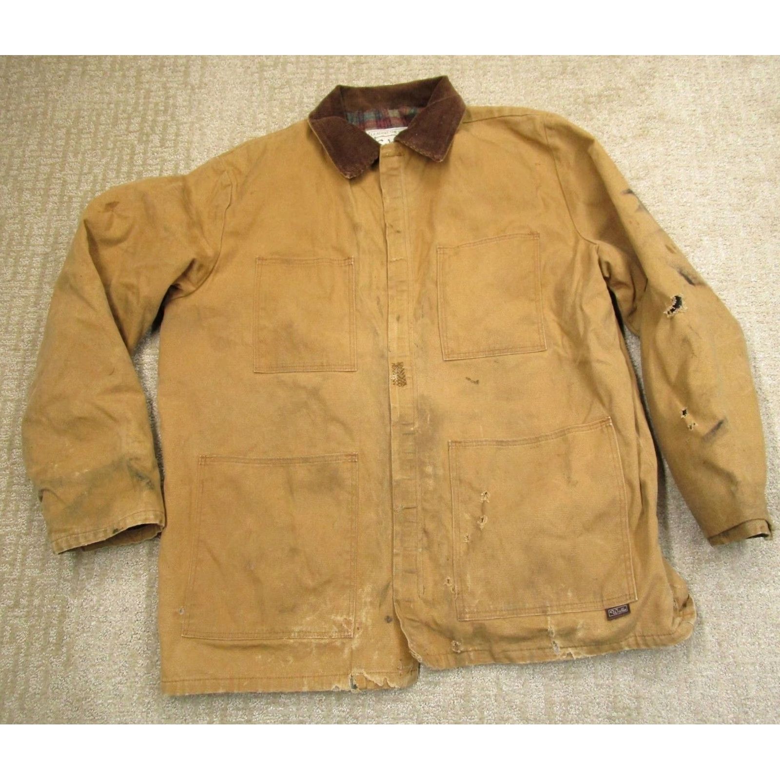 Walls VINTAGE Walls Jacket Bomber Jacket Men XL Brown Chore Blanket Lined 90s USA Wind-Resistant Pockets Zip Corduroy? Size US XL / EU 56 / 4 - 2 Thumbnail