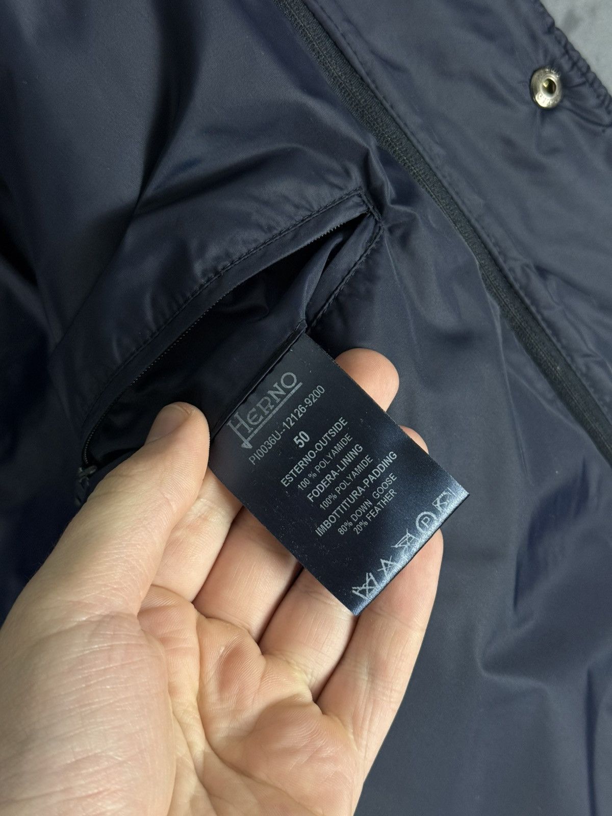 Herno HERNO Mens Polar-Tech Jacket Down Puffer Dark Blue 50 Size US M / EU 48-50 / 2 - 23 Thumbnail