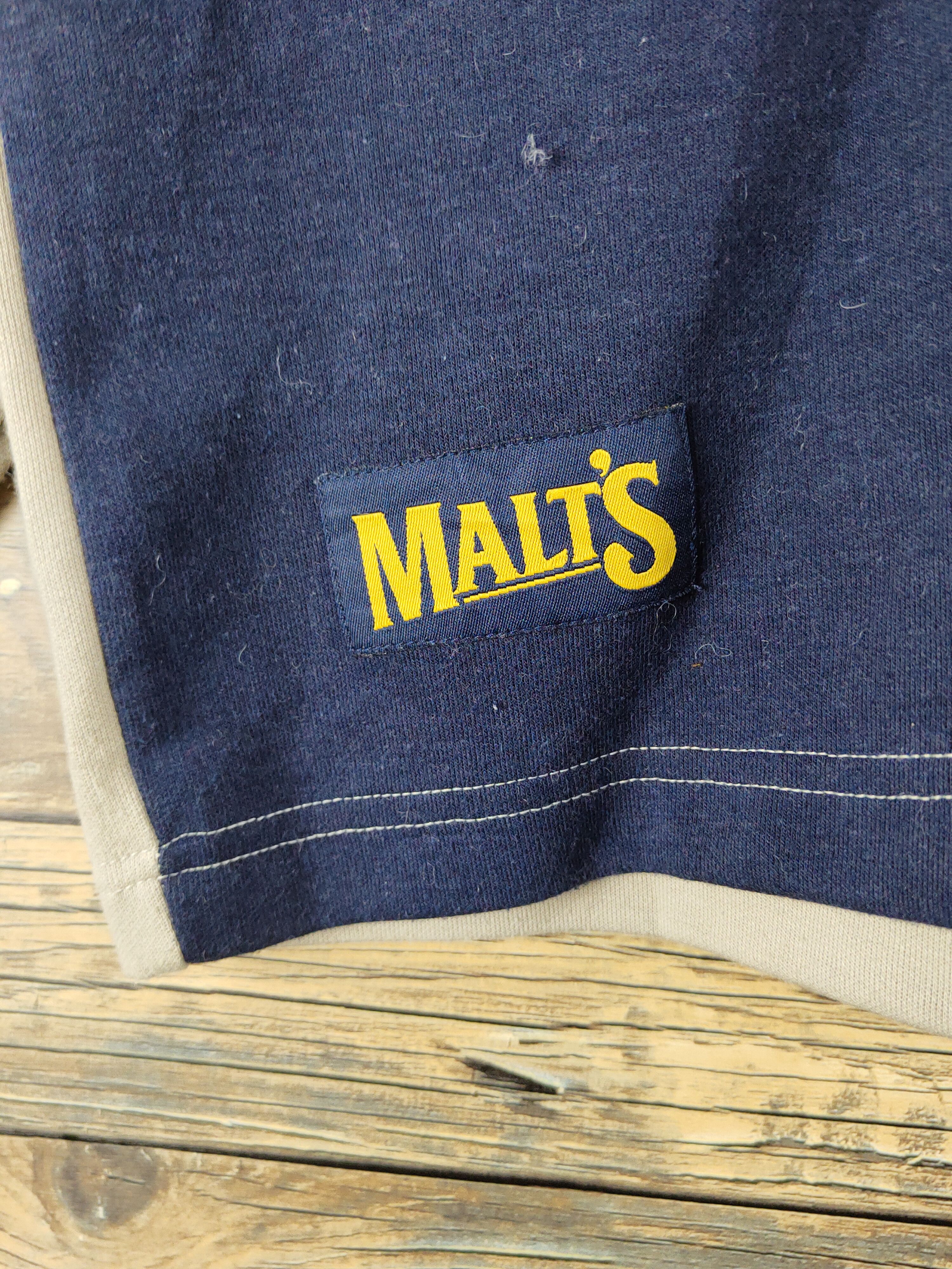 Vintage DL Malt's vintage Navy Beige Sweatshirts #2497 Size US M / EU 48-50 / 2 - 4 Thumbnail
