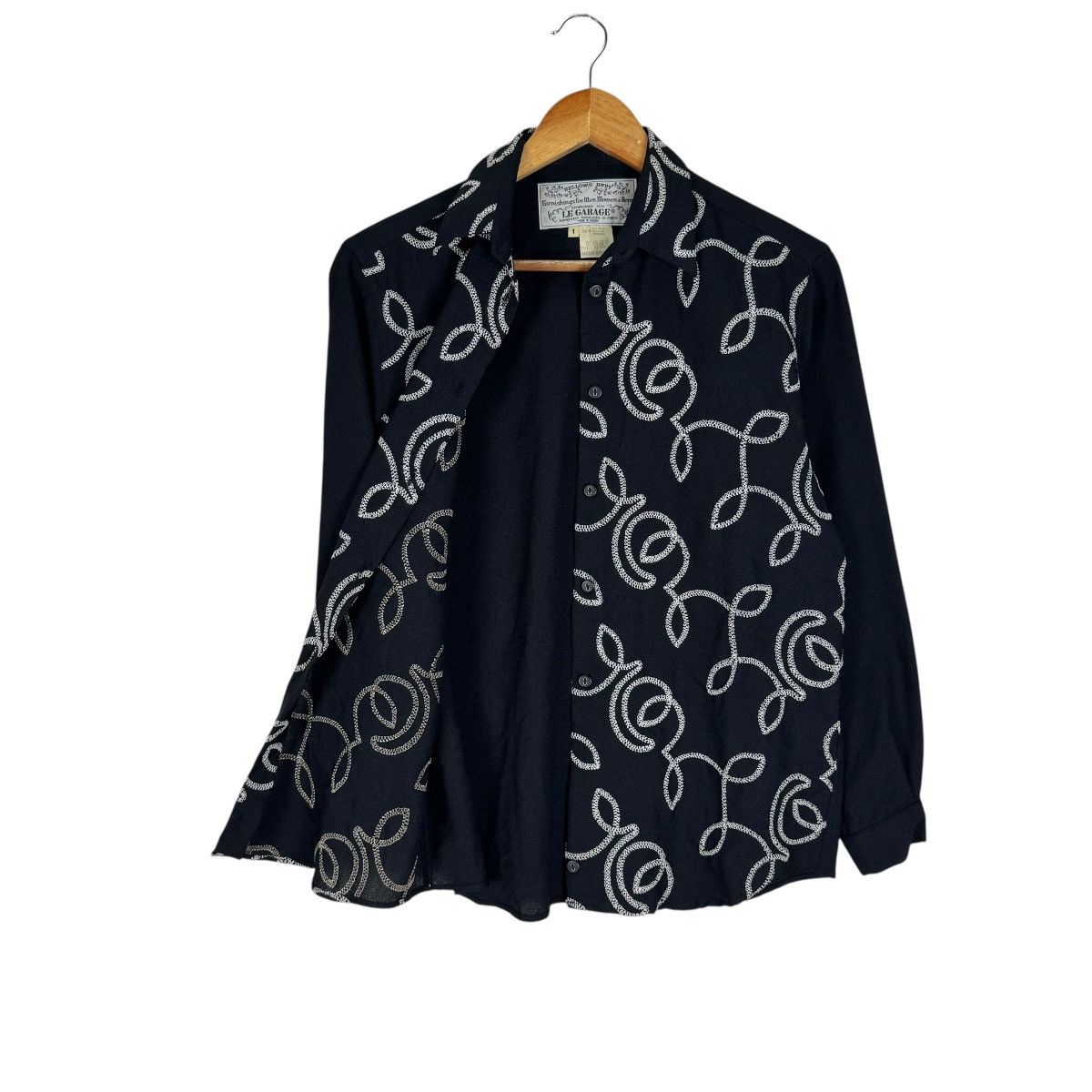 Vintage 🌟70s LE GARAGE BELLOWS BRUT BUTTON SHIRT Size M / US 6-8 / IT 42-44 - 7 Thumbnail