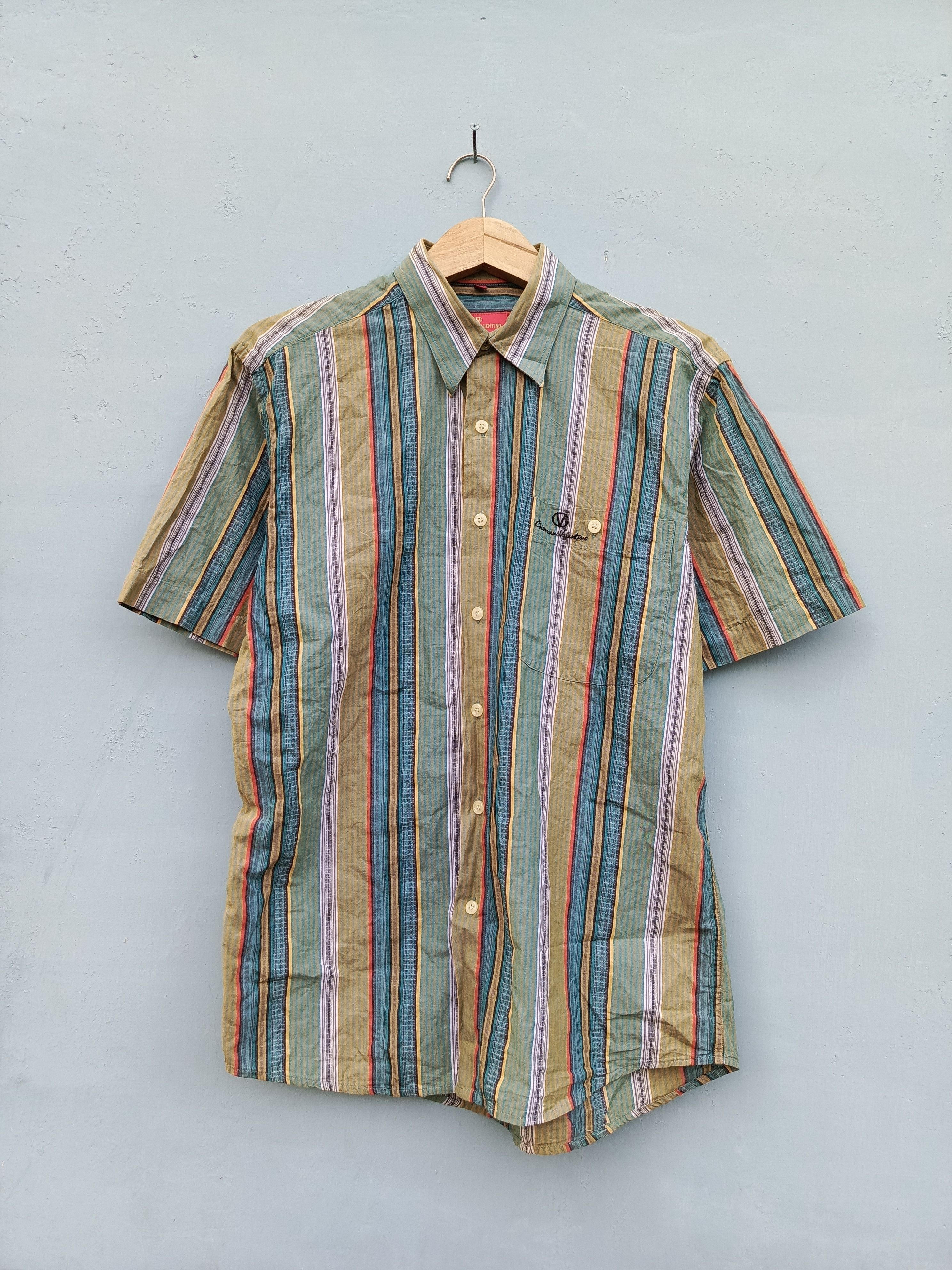 Giovanni Valentino Giovanni valentino stripe multicolor shirt Size US M / EU 48-50 / 2 - 1 Thumbnail