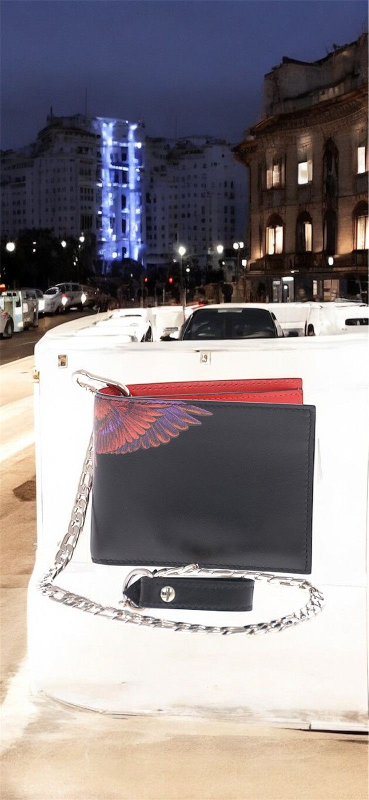 Marcelo Burlon Marcelo Burlon Leather Red Wings Wallet With Chain Size ONE SIZE - 1 Thumbnail