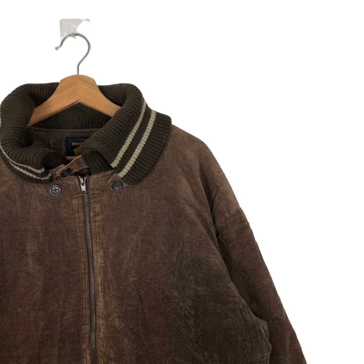 Woolrich Woolen Mills 🔥90’s VELVET BOMBER JACKET WOOLRICH WORKER Size US L / EU 52-54 / 3 - 6 Thumbnail