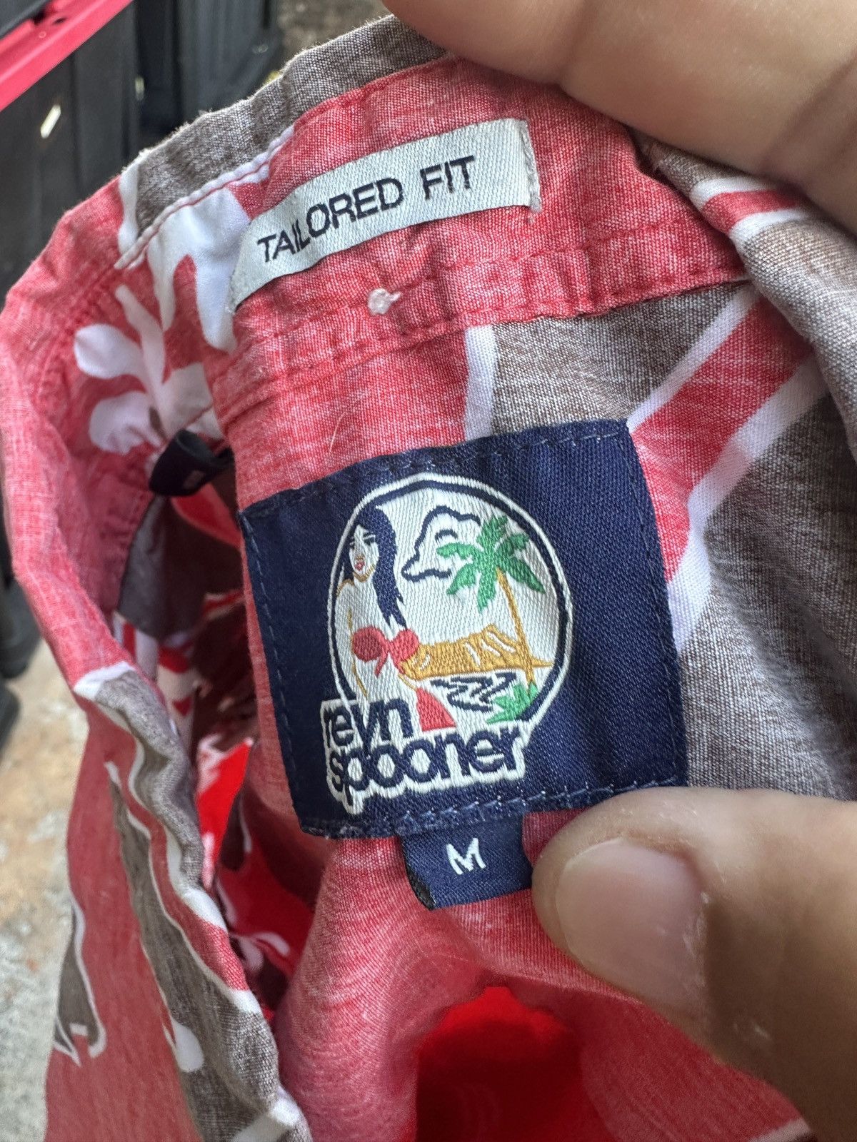 Reyn Spooner PreOwned Reyn Spooner Tailored Hawaiian Red/Gray Men's M Size US M / EU 48-50 / 2 - 4 Thumbnail