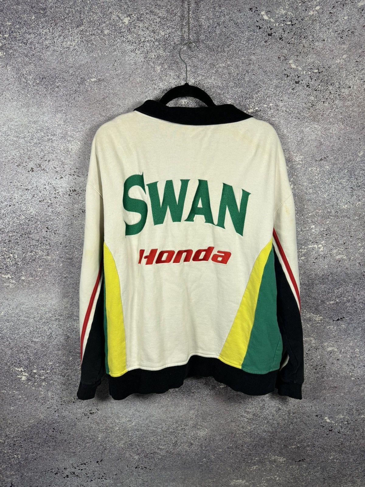 Honda × Vintage SWAN HONDA MOTOR SUPERBIKE RACING JACKET LONG SLEEVE FULL ZP Size US XL / EU 56 / 4 - 2 Thumbnail