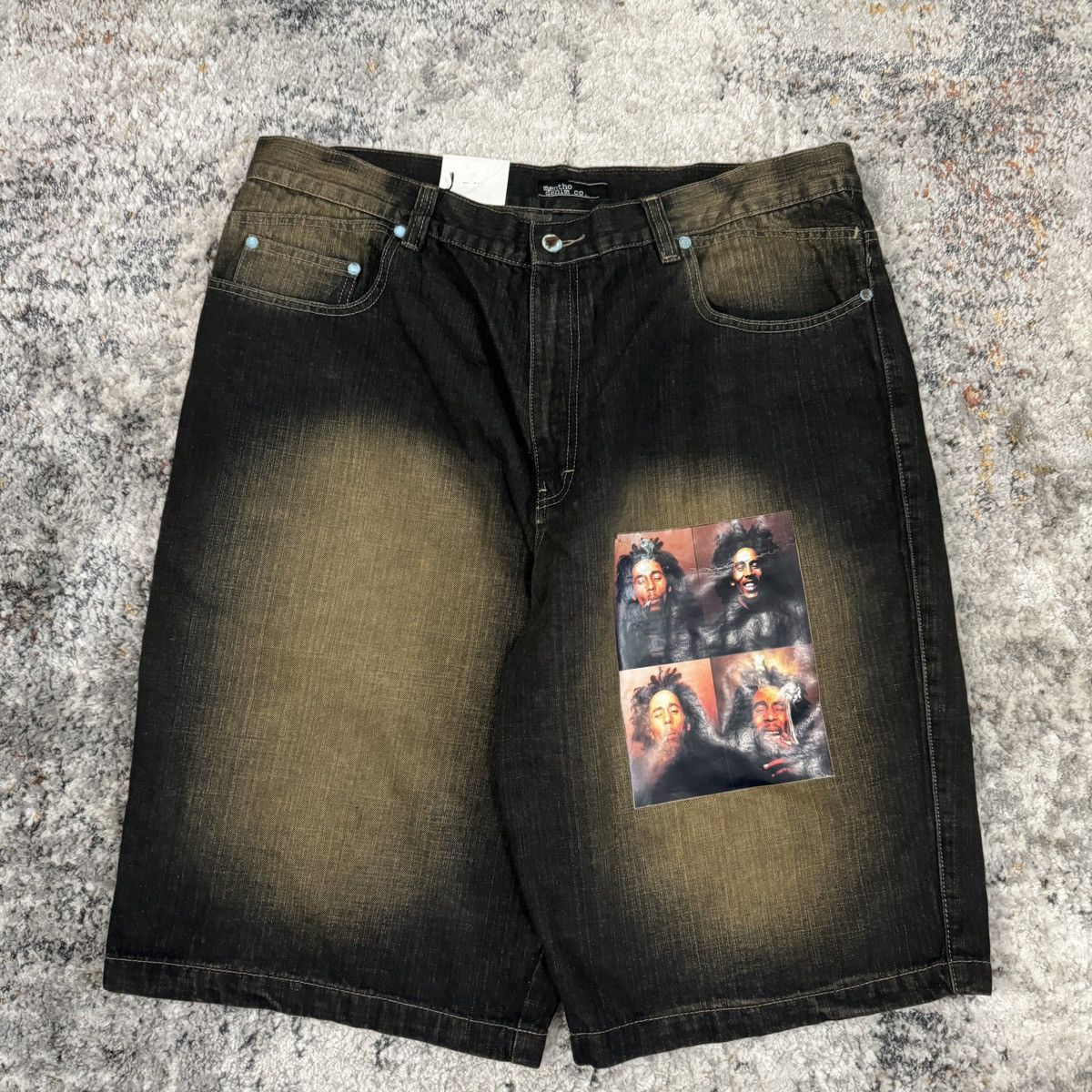 JNCO × Southpole × Vintage Vintage Y2K Southpole style black bob Marley baggy shorts Size US 40 / EU 56 - 2 Thumbnail