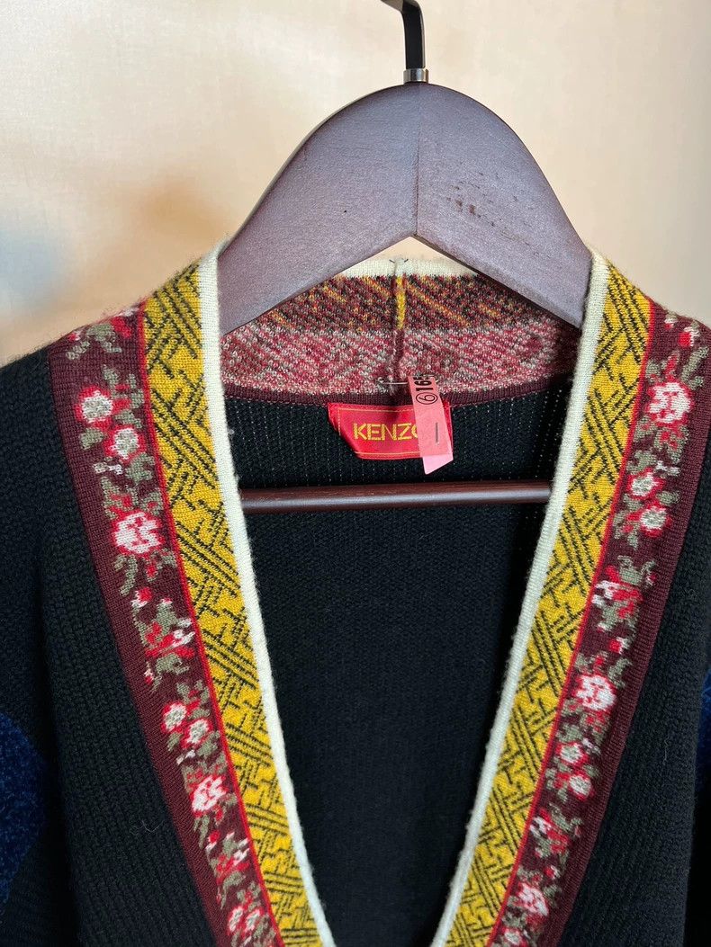 Kenzo KENZO Shoutu bathrobe-style ethnic wool cardigan coat Size M / US 6-8 / IT 42-44 - 5 Thumbnail