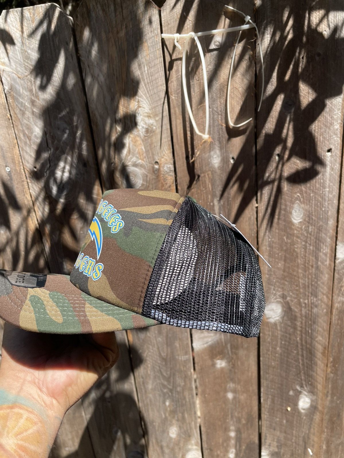 Other Los Angeles chargers trucker camo foam hat SnapBack custom Size ONE SIZE - 4 Thumbnail