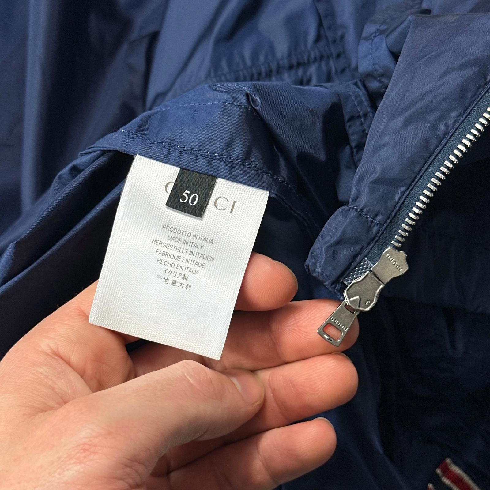 Gucci Gucci 2012 Blue Stripe Seam Nylon Shimmer Jacket - IT50 M/L Size US M / EU 48-50 / 2 - 7 Thumbnail