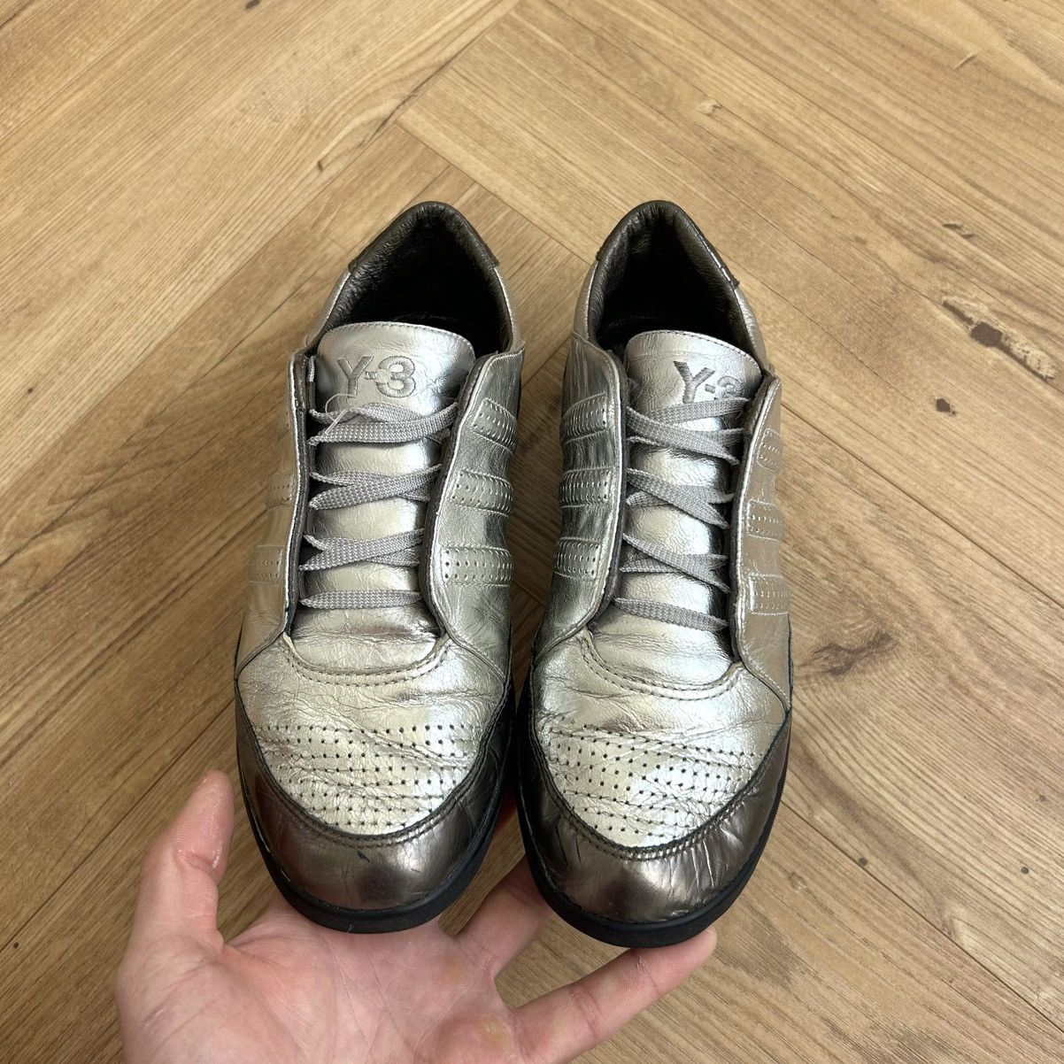 Adidas × Y-3 Vintage Adidas Yohji Yamamoto Y-3 Silver Sneakers Size US 7.5 / IT 37.5 - 5 Thumbnail
