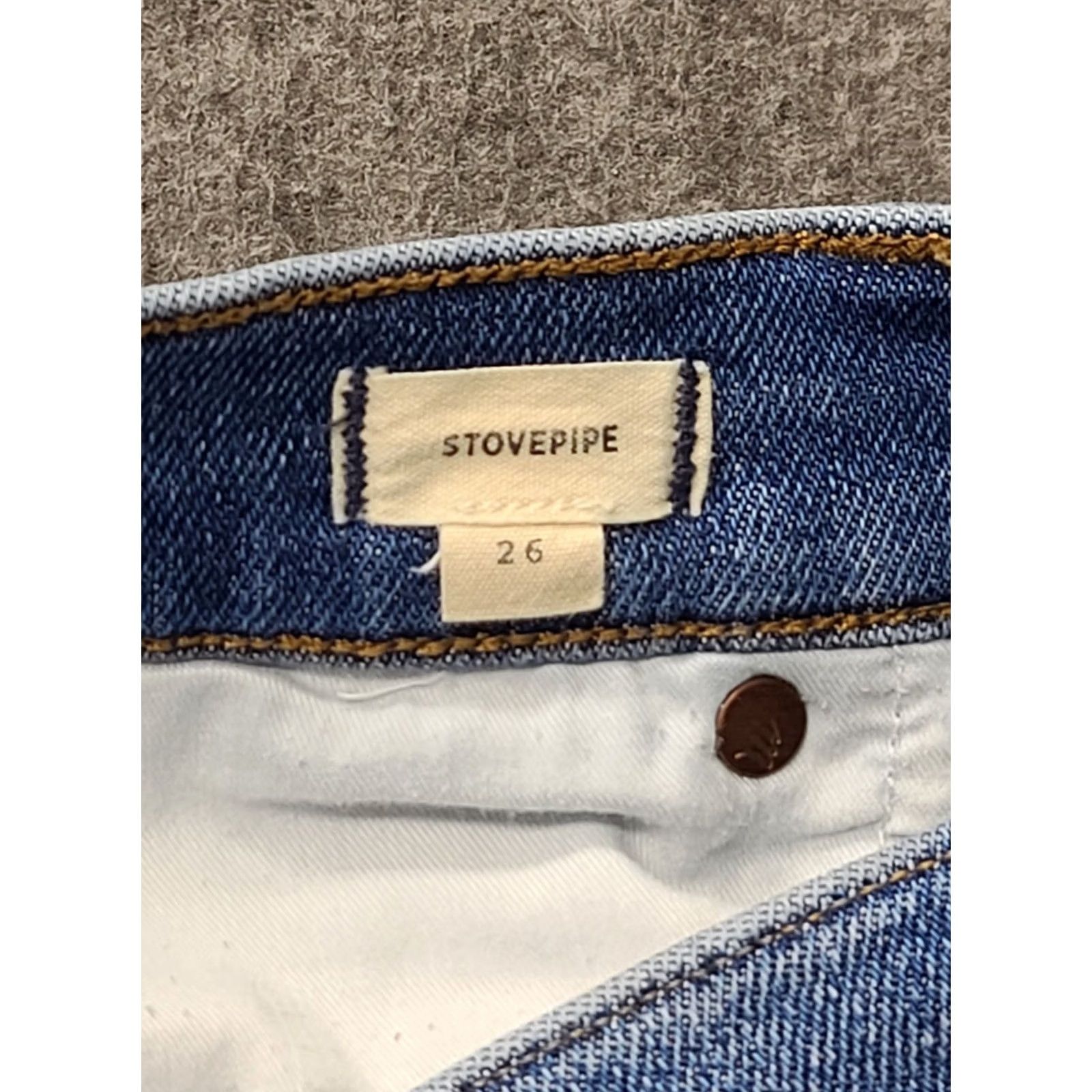 Madewell Madewell Jeans Women’s Size 24x26 Mid Rise Stovepipe Distressed Stretch Denim 5-Pocket City Preppy Buttons Zipper Womens Size 42" / US 20 - 3 Thumbnail