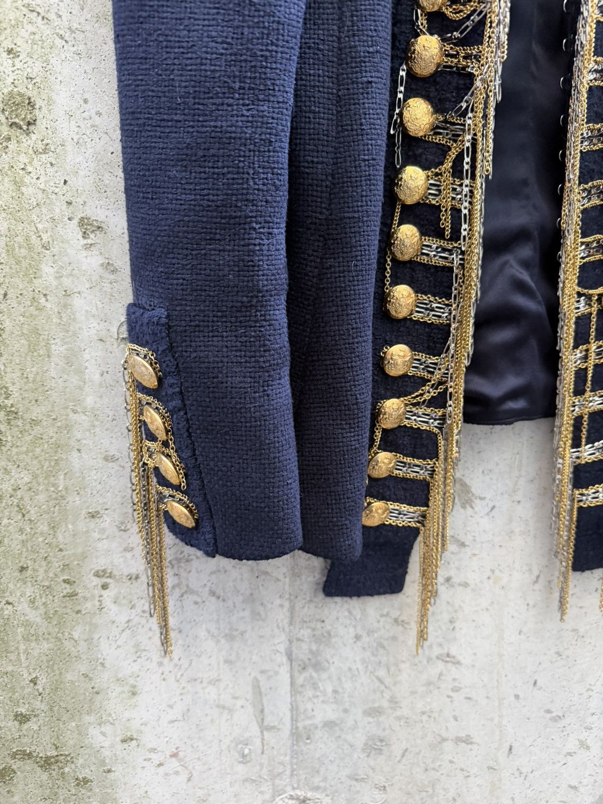 Balmain FW10 Balmain Decarnin Runway Silk Bouclé Napoleon Jacket Size US S / EU 44-46 / 1 - 8 Thumbnail