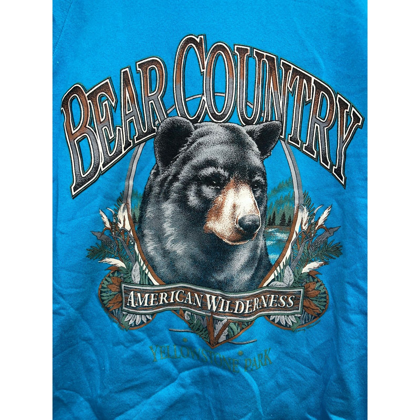 Jerzees Vintage Bear Sweatshirt Yellowstone Park Animal crewneck L Size US L / EU 52-54 / 3 - 2 Thumbnail