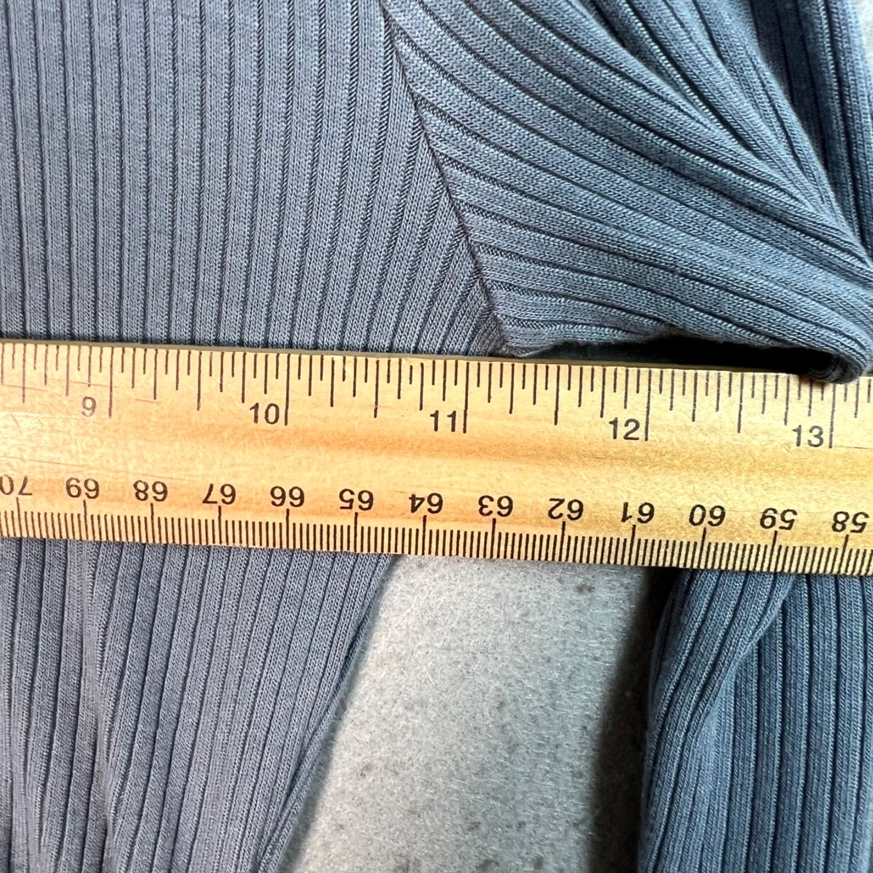 Vintage Wilfred Ribbed Long Sleeve Midi Dress 2XS Blue Womens Ruched Detail Size XXS / US 00 / IT 34 - 5 Thumbnail