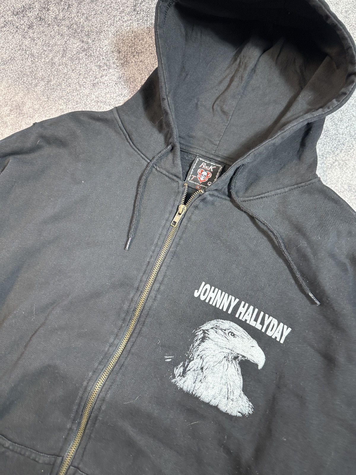 Band Tees × Vintage Y2K Johnny Hallyday Logo Zip Up Hoodie Streetwear Rare XL Size US XL / EU 56 / 4 - 4 Thumbnail