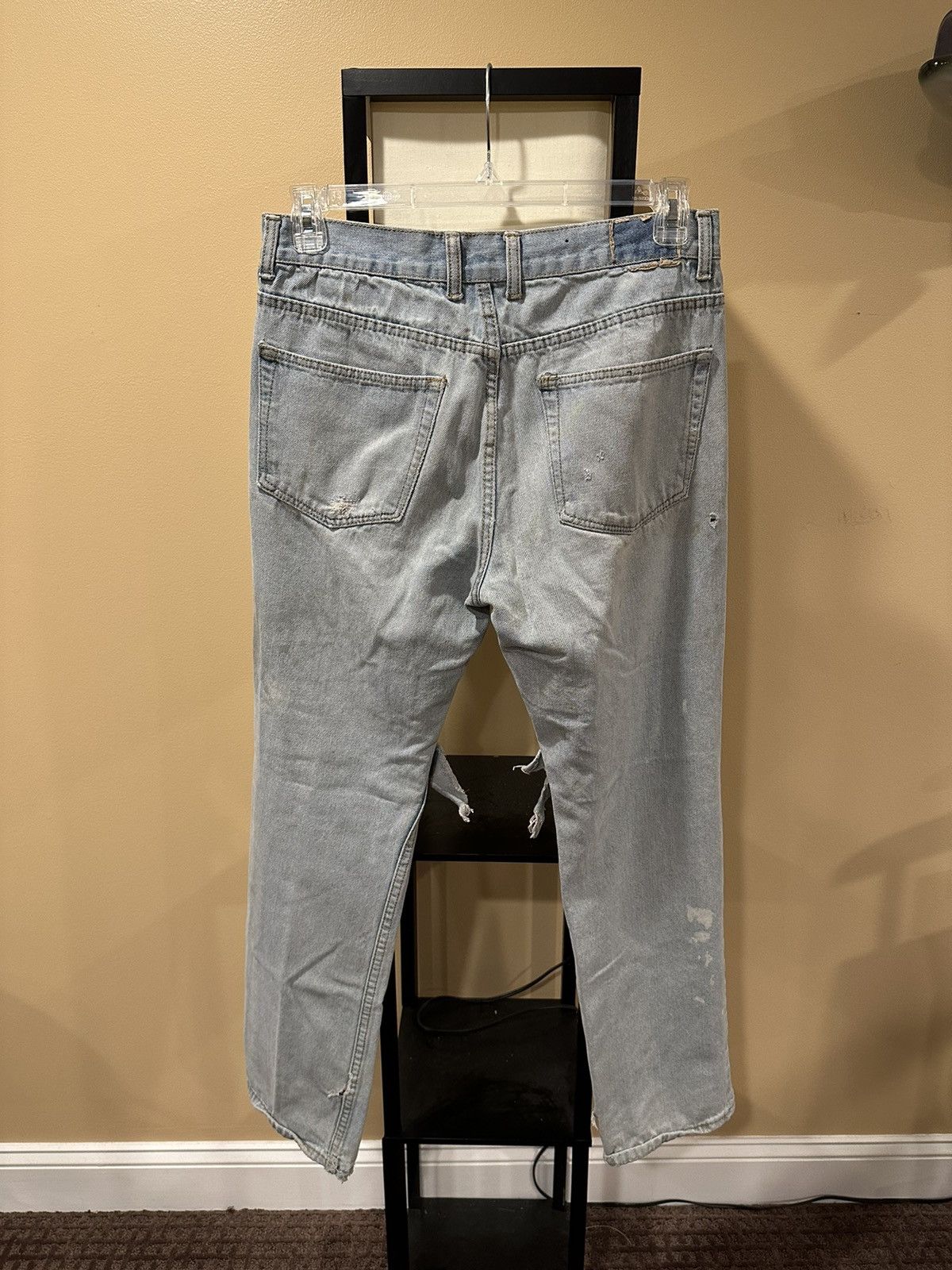 Vintage Vintage Cross & Winsor Blue Blowout Distressed Denim Size US 32 / EU 48 - 14 Thumbnail