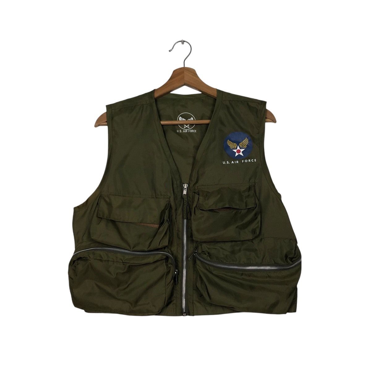 Japanese Brand 📌Vintage Utility Tactical Vest Us Air Force Military Size US M / EU 48-50 / 2 - 2 Thumbnail