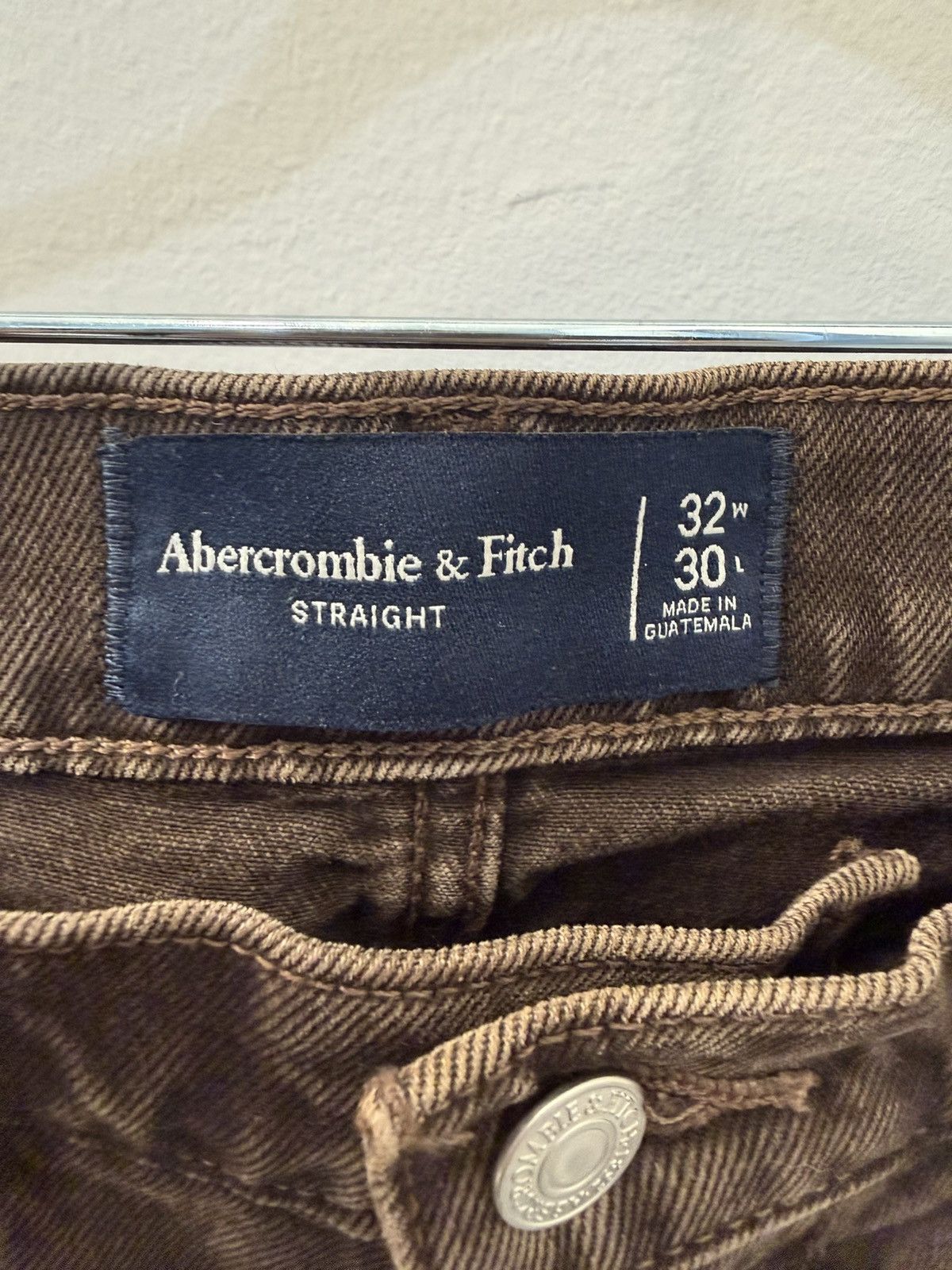 Abercrombie & Fitch Abercrombie & Fitch Straight Fit Jeans - Brown/Tobacco Wash Size US 32 / EU 48 - 4 Thumbnail