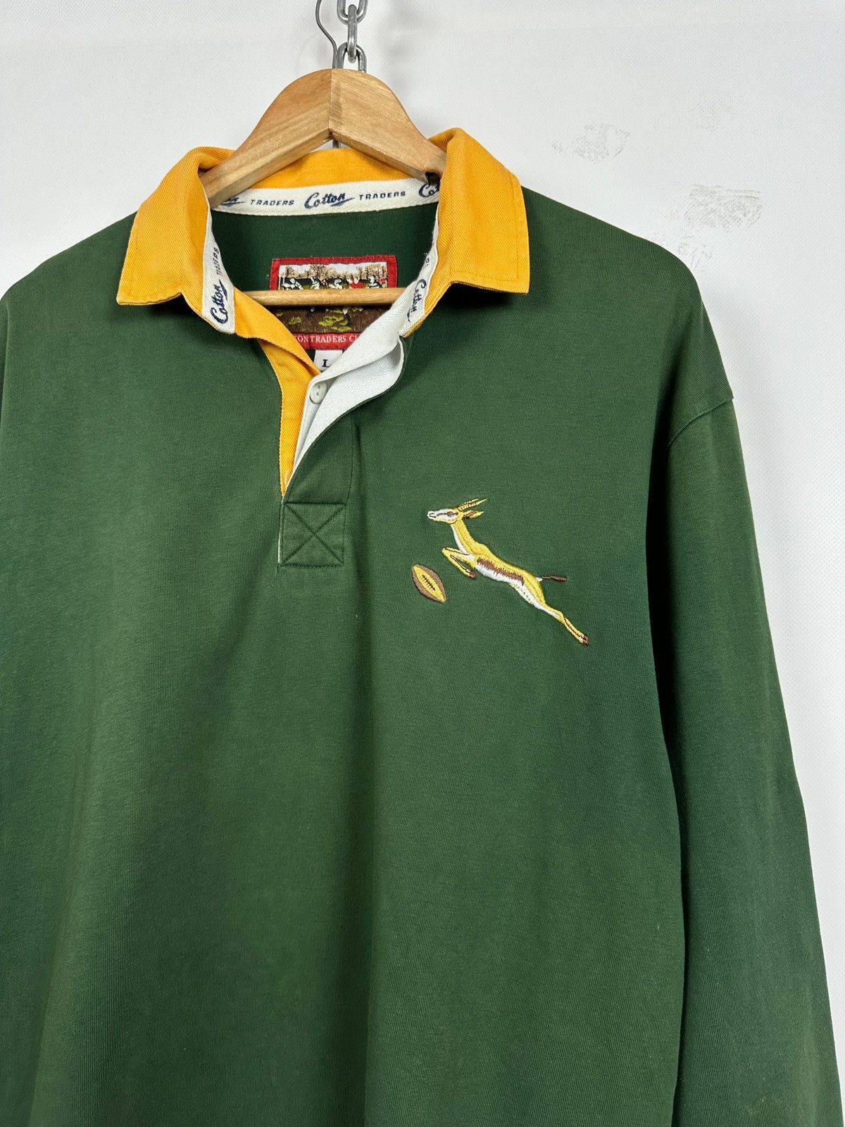 Cotton Traders Vintage South Africa Rugby Cotton Traders Long Sleeve Shirt Size US L / EU 52-54 / 3 - 5 Thumbnail
