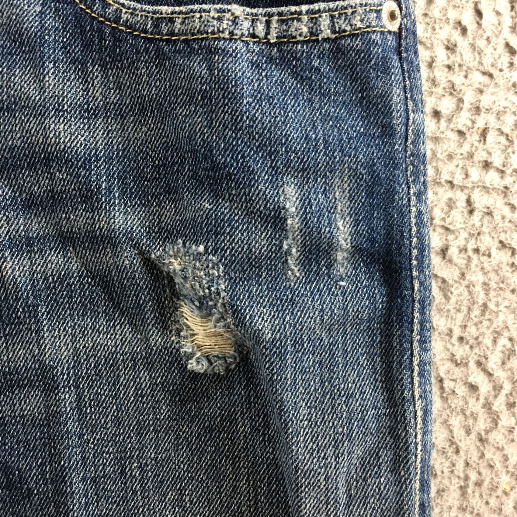 Vintage American Eagle Jeans Boots Blue Favorite Fit Cotton Mid Rise Denim Womens 12 Size 34" / US 12 / IT 48 - 7 Thumbnail