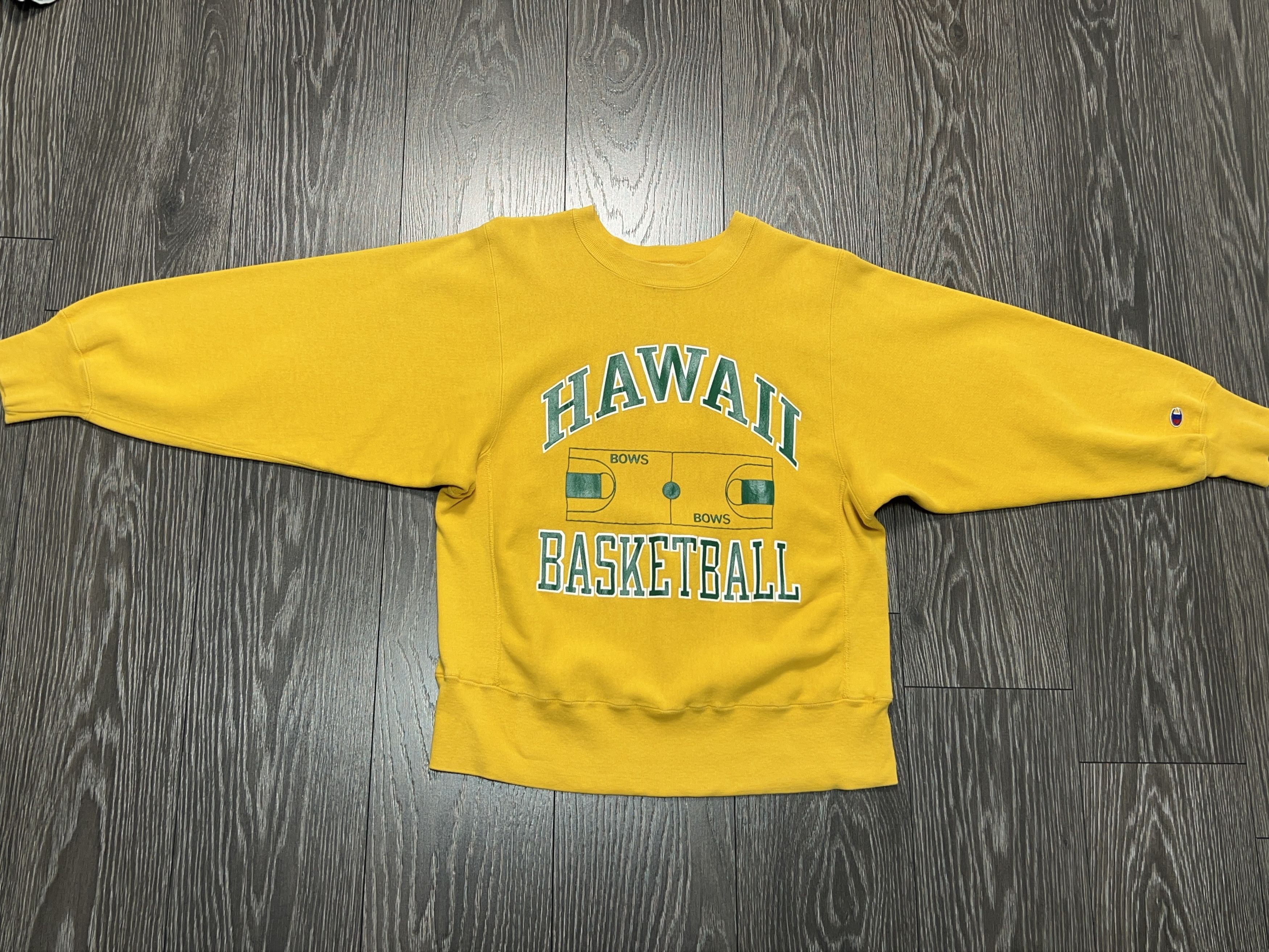 Champion 1990s USA Hawaii Basketball Reverse Weave Pullover Size US M / EU 48-50 / 2 - 2 Thumbnail