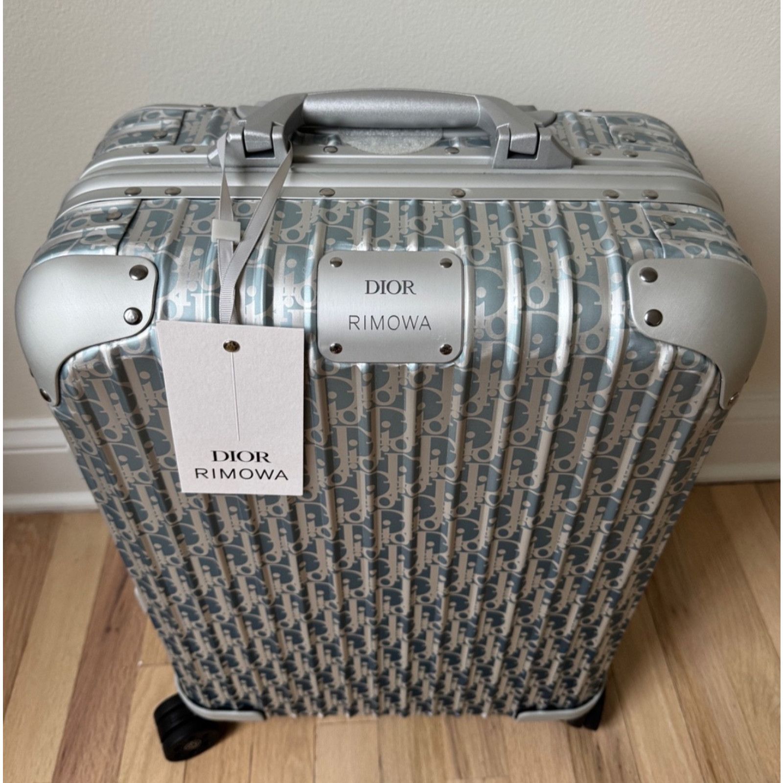 Dior Dior x Rimowa 4-Wheel Cabin Suitcase Aluminium Silver Size ONE SIZE - 4 Thumbnail