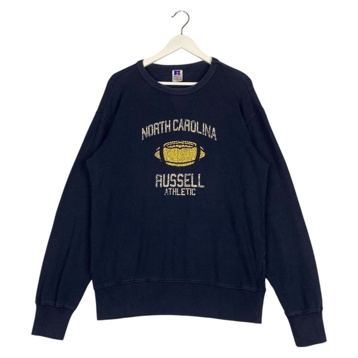 Russell Athletic × Vintage Vintage Russell Athletic Crewneck Sweatshirt Navy Blue Size US XL / EU 56 / 4 - 1 Thumbnail