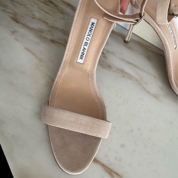Manolo Blahnik BNIB Manolo Blahnik Beige Sandals Size US 9 / IT 39 - 2 Thumbnail