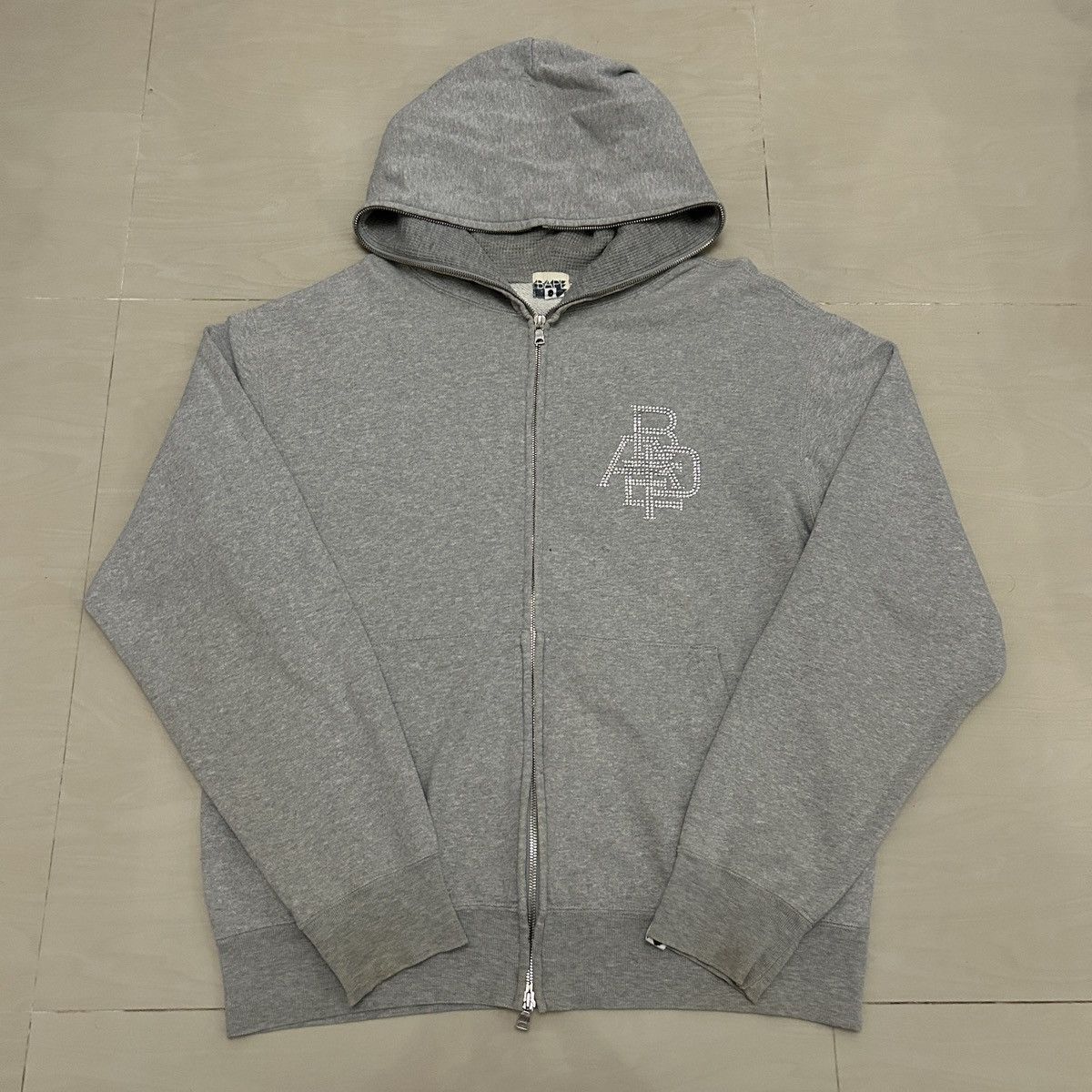 Bape × Swarovski Vintage Bape Swarovski College Logo Full Zip Hoodie Size US M / EU 48-50 / 2 - 5 Thumbnail