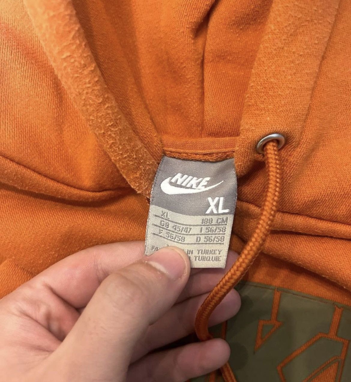 Nike × Vintage 00s Vintage Nike 3D Big Logo Oversized Hoodie Rare Size US XL / EU 56 / 4 - 6 Thumbnail