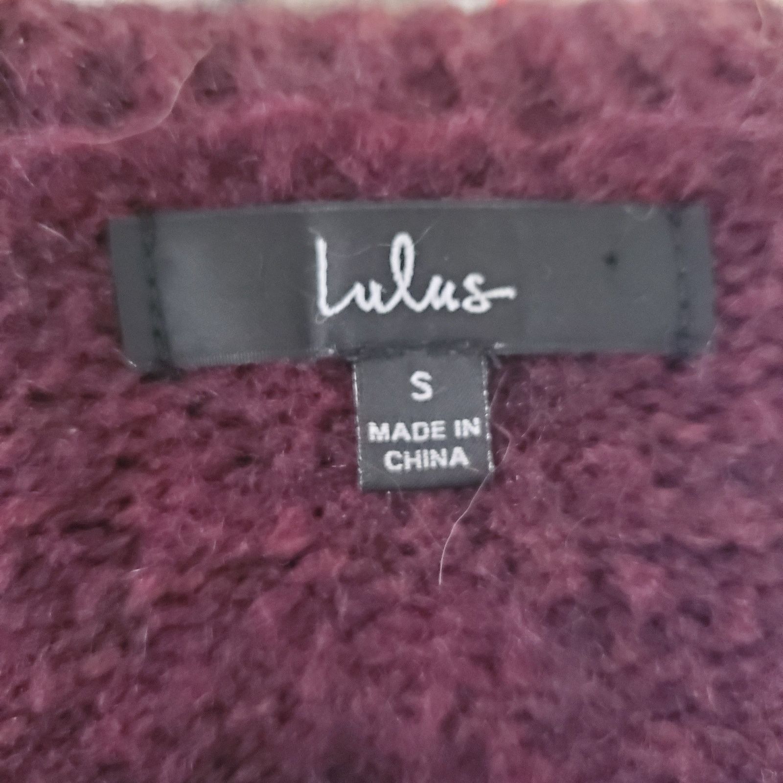 Other Lulus Burgundy Knit Sweater Small Size S / US 4 / IT 40 - 5 Thumbnail