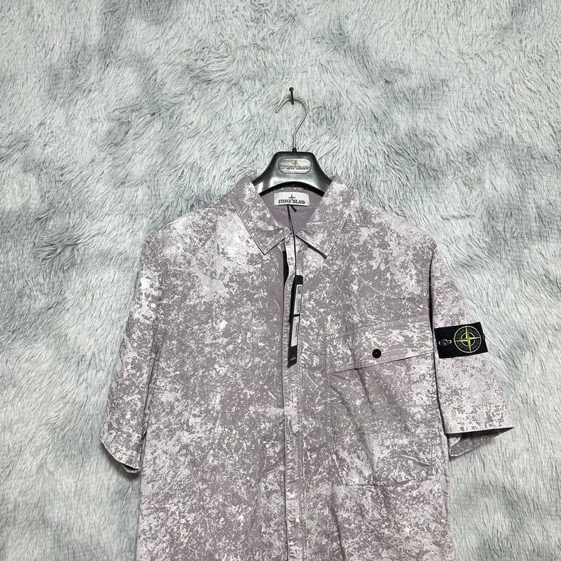 Stone Island Stone Island Hand-Painted Dye Short Sleeve Shirt Jacket Gr Size US XL / EU 56 / 4 - 3 Thumbnail