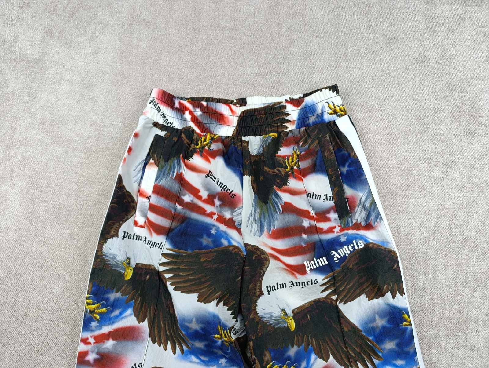 Palm Angels PALM ANGELS LOOSE FIT NYLON EAGLE TRACK PANTS MENS SIZE M Size US 32 / EU 48 - 2 Thumbnail