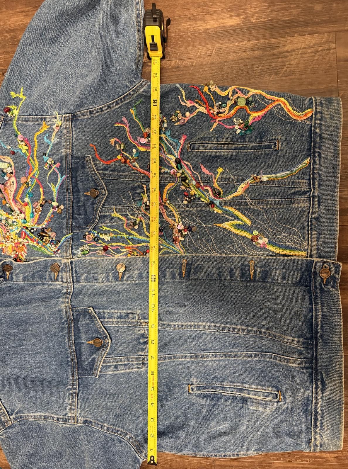 Barena Venezia Vintage Venezia Custom Beaded + Embroidered Denim Jacket Size M / US 6-8 / IT 42-44 - 9 Thumbnail