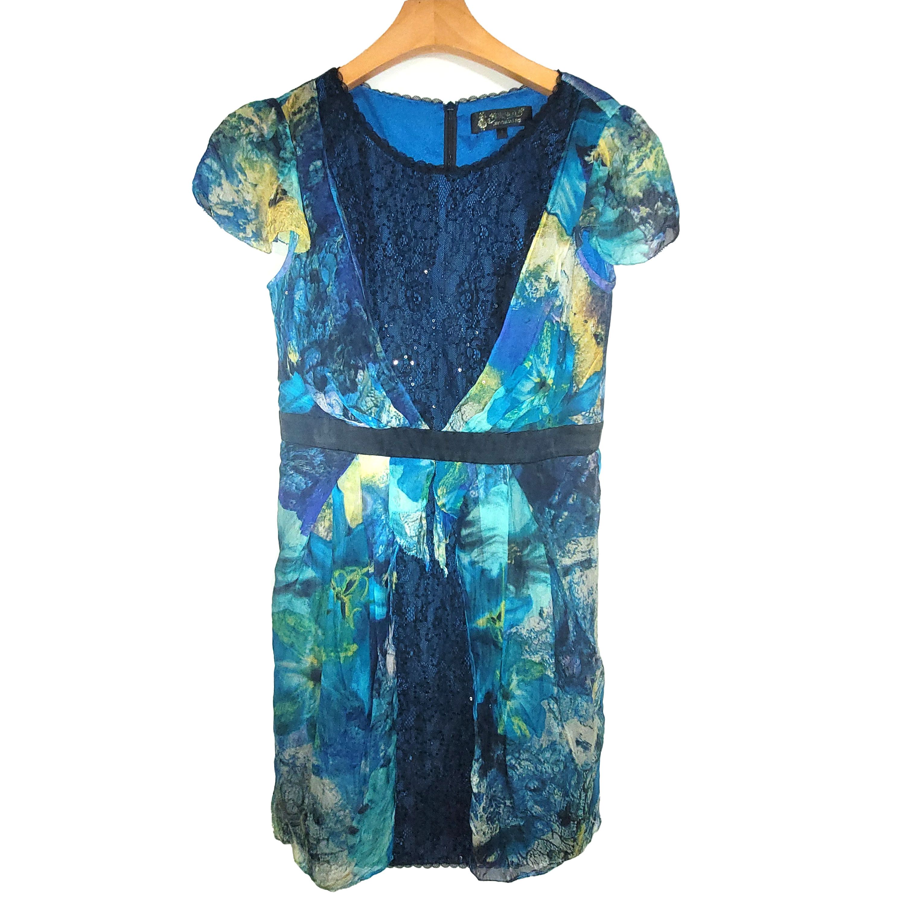 Other Women's Size S Silk Short Sleeve Dress SAJ857 Size S / US 4 / IT 40 - 1 Thumbnail