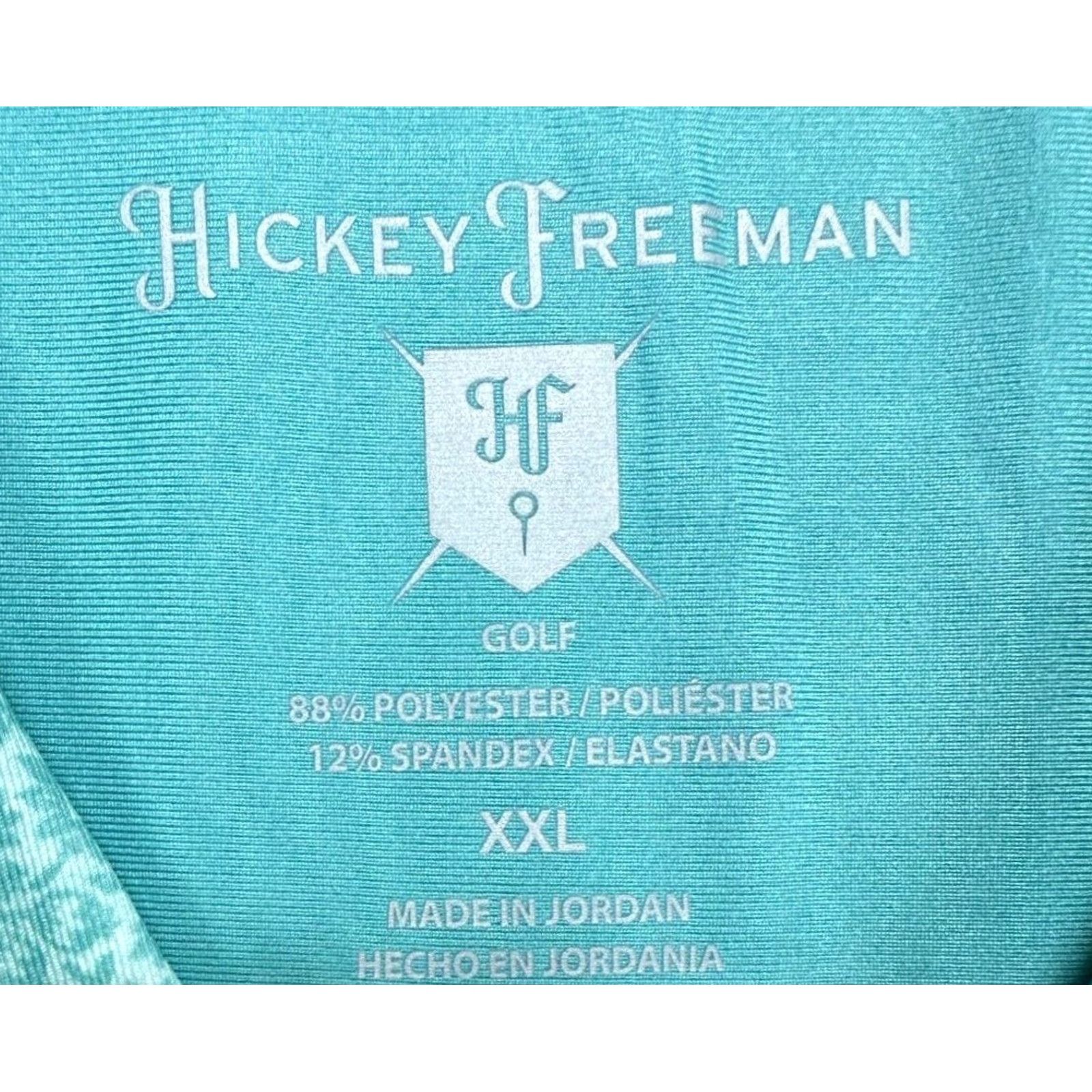 Vintage Hickey Freeman Golf Polo Short Sleeve Shirt Mens 2XL Mint Green Floral Stretch Athletic Casual Outdoor Golfing Rugby Polo Shoes Not Included Size US XXL / EU 58 / 5 - 5 Thumbnail