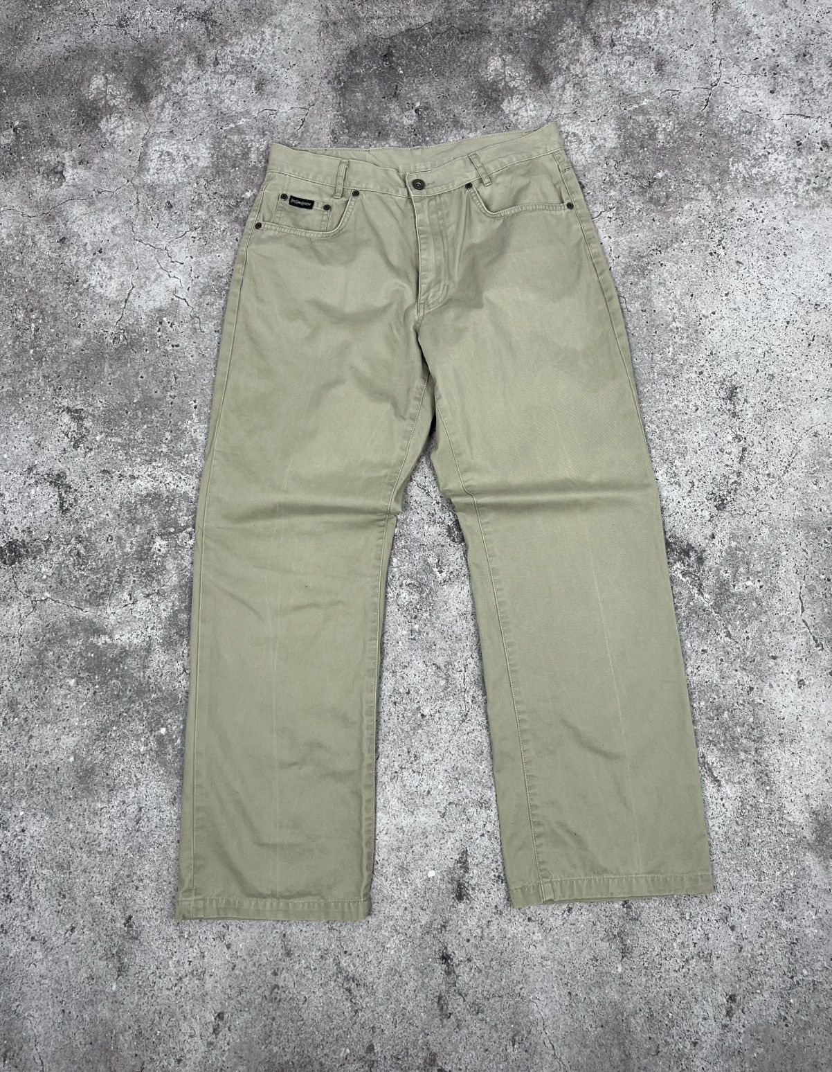 Yves Saint Laurent YSL Yves Saint Laurent Chino Cotton Pants Big Logo Size US 32 / EU 48 - 9 Thumbnail