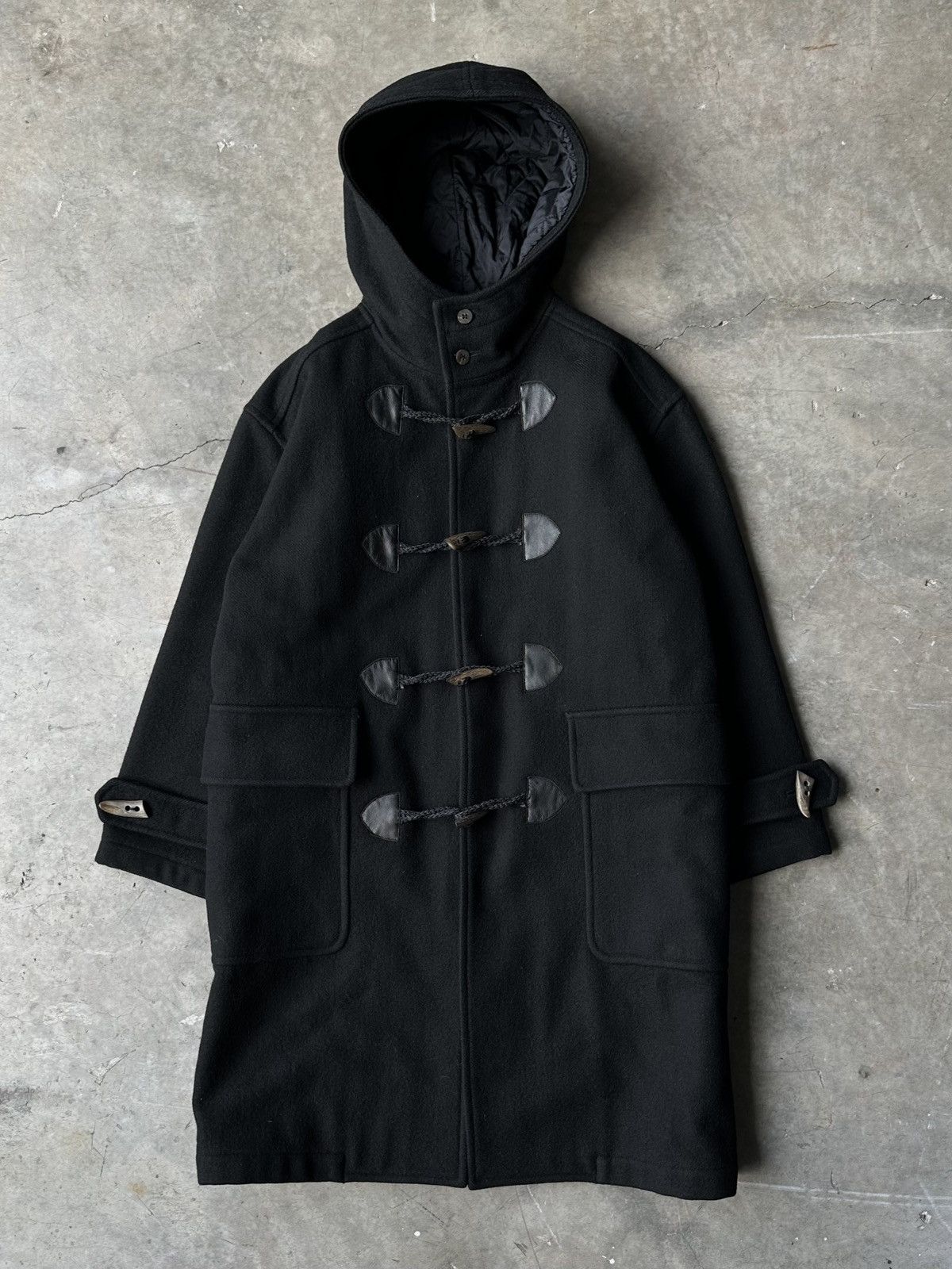 image of Issey Miyake 80's Parka Coat in Black, Men's (Size Medium)