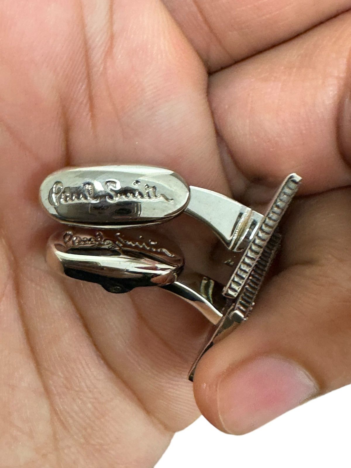 Designer × Paul Smith × Vintage PAUL SMITH STERLING SILVER UNION JACK RECTANGLE CUFFLINKS Size ONE SIZE - 2 Thumbnail