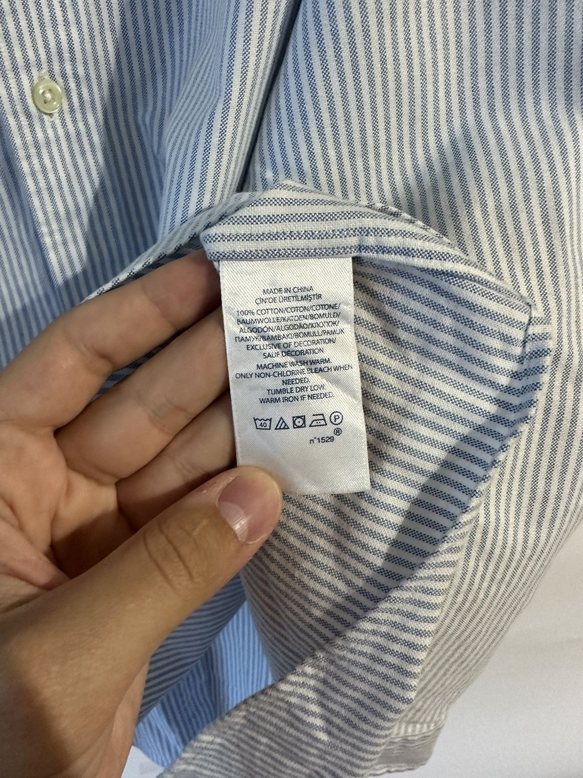 Ralph Lauren Ralph Lauren Classic Striped Cotton Button Up Shirt Size US XXL / EU 58 / 5 - 8 Thumbnail