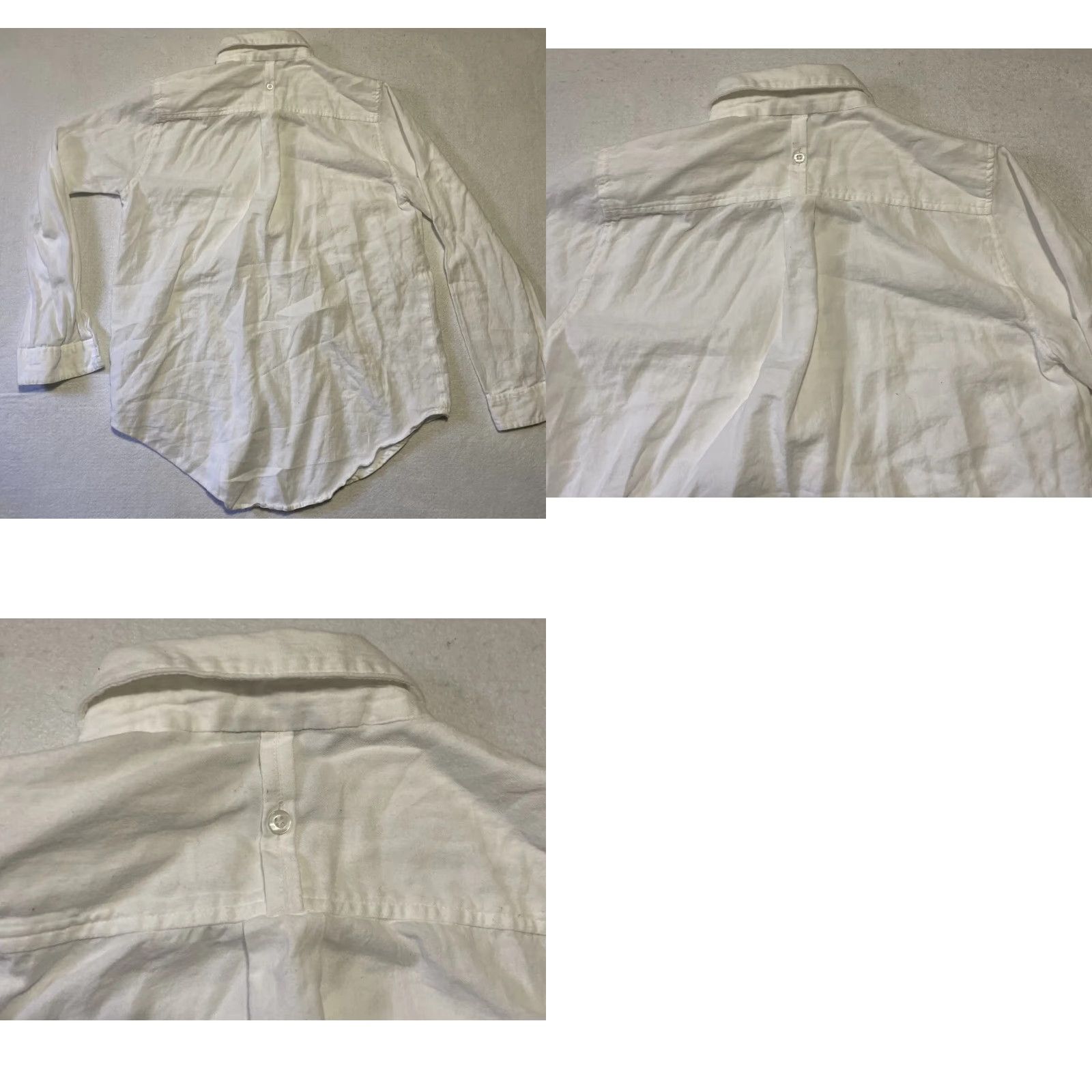 Topshop Topshop Shirt Dress Womens Size 6 Long Sleeve White Linen Cotton Button Collared Casual Short Dress 28-23 Size M / US 6-8 / IT 42-44 - 8 Thumbnail