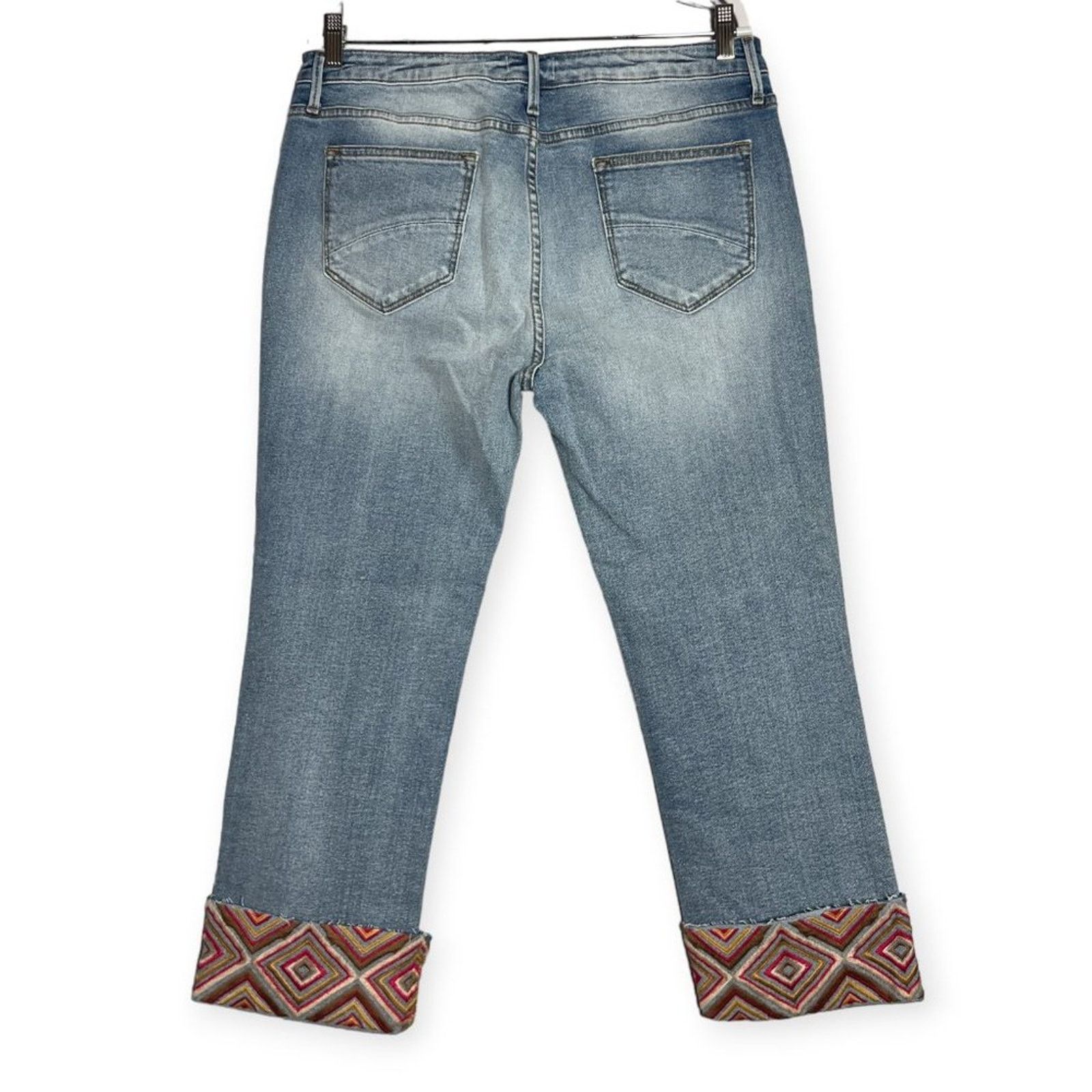 Other Driftwood Colette Crop Jean Diamond Daze Blue Embroidered 33 Size 33" - 4 Thumbnail